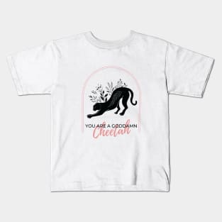 Women Power Reminder Cheetah Design T-Shirt Kids T-Shirt